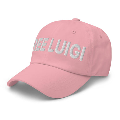 Free Luigi Mangione Embroidered Dad Hat Pink