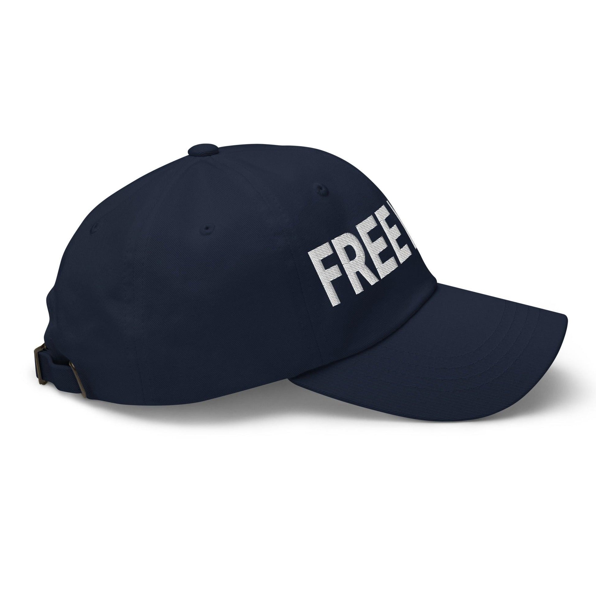 Free Luigi Mangione Embroidered Dad Hat Navy