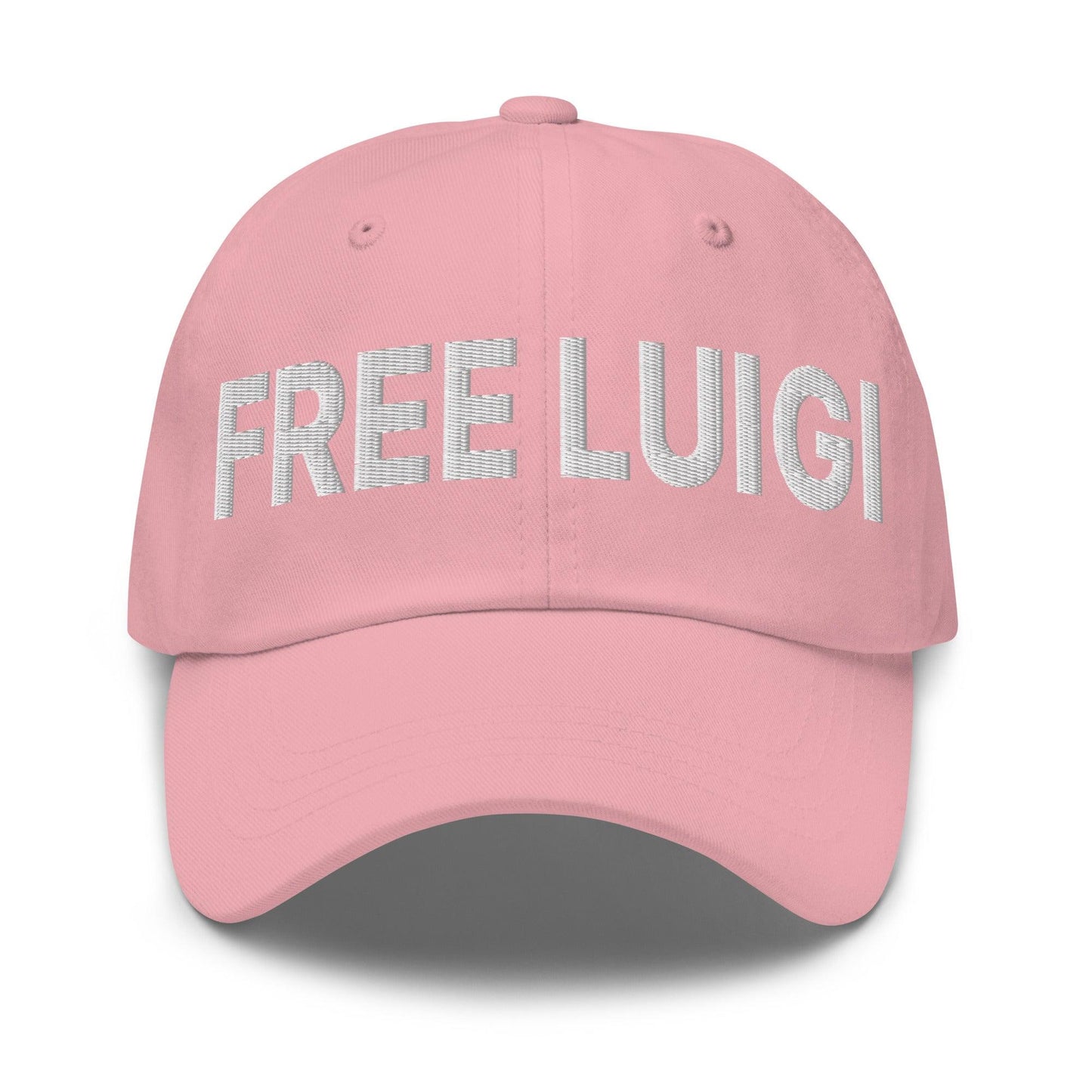 Free Luigi Mangione Embroidered Dad Hat Pink