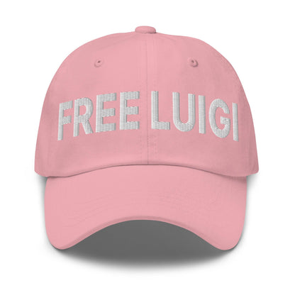 Free Luigi Mangione Embroidered Dad Hat Pink