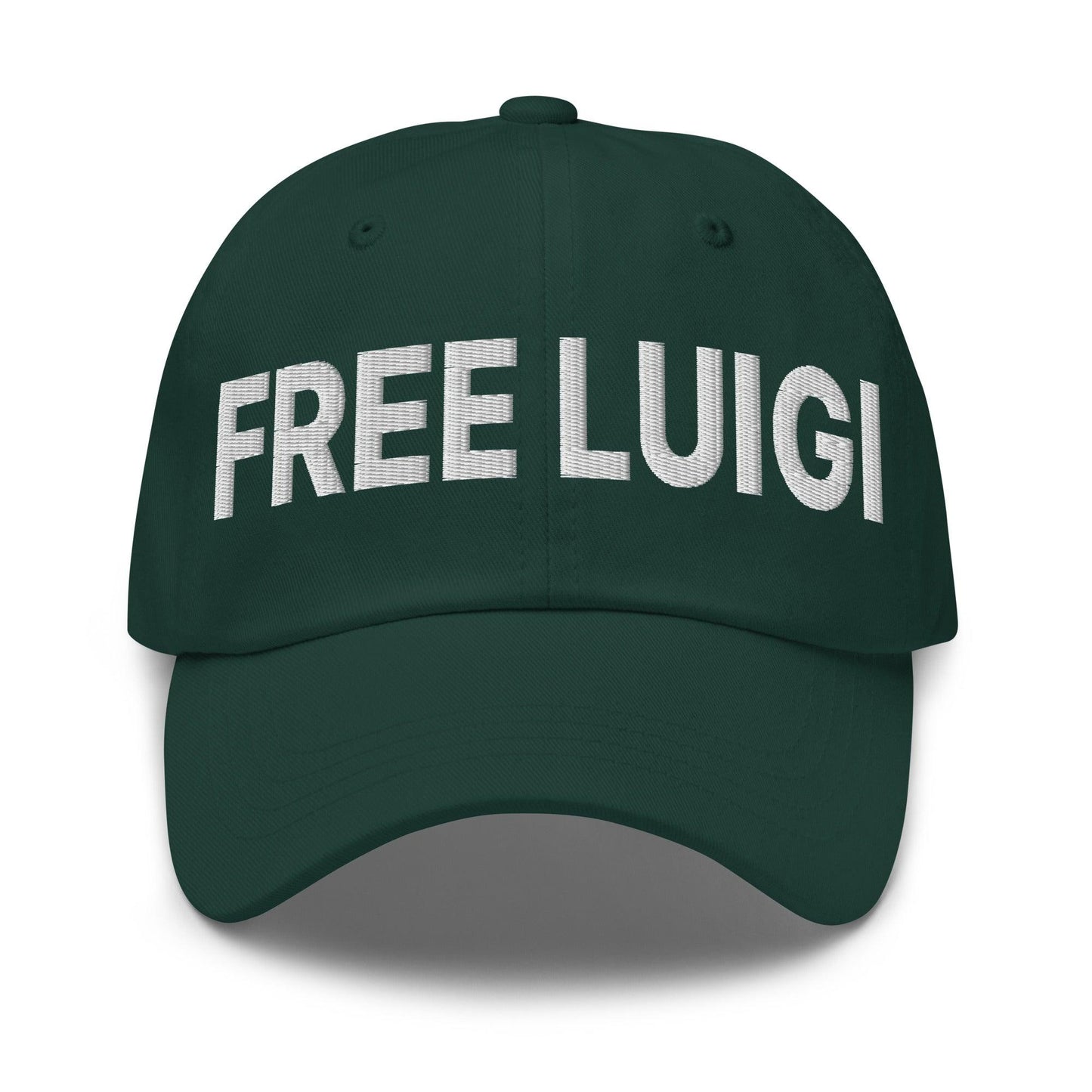 Free Luigi Mangione Embroidered Dad Hat Spruce