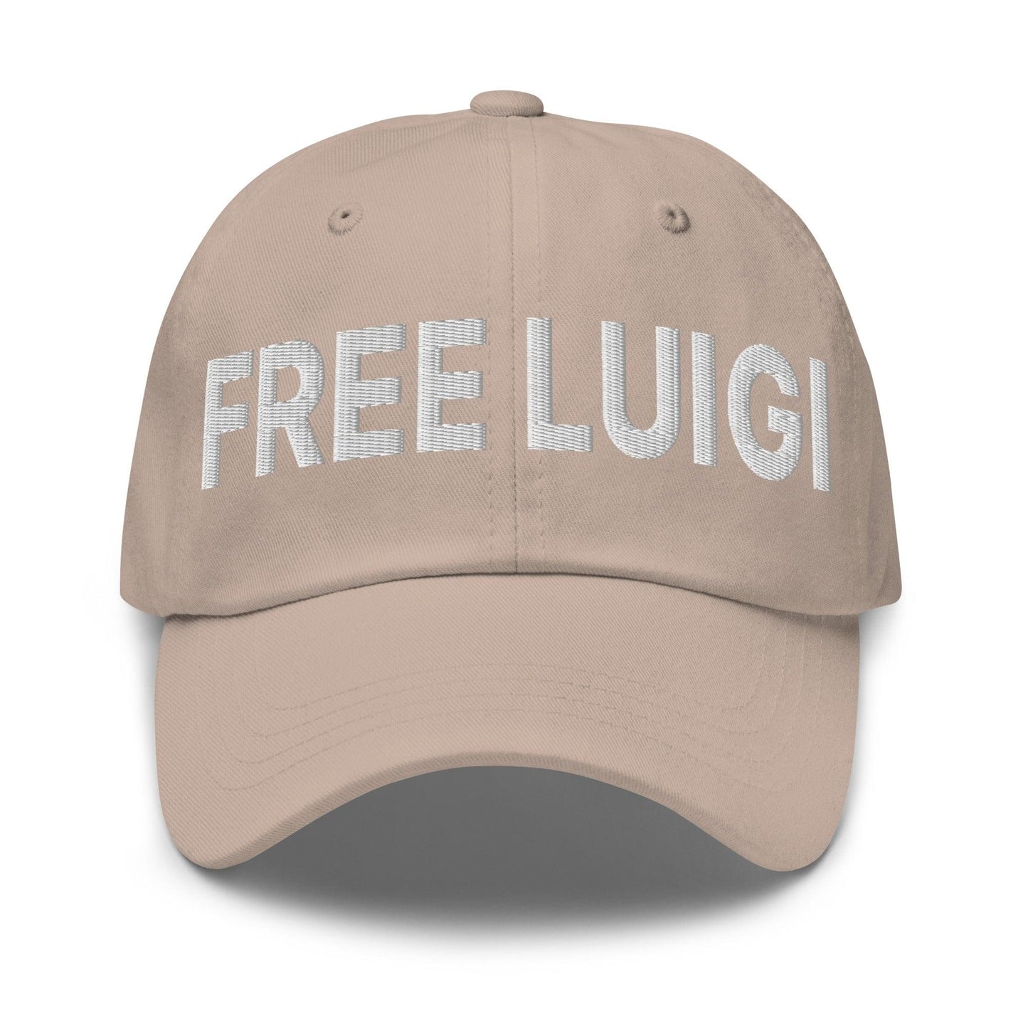 Free Luigi Mangione Embroidered Dad Hat Stone