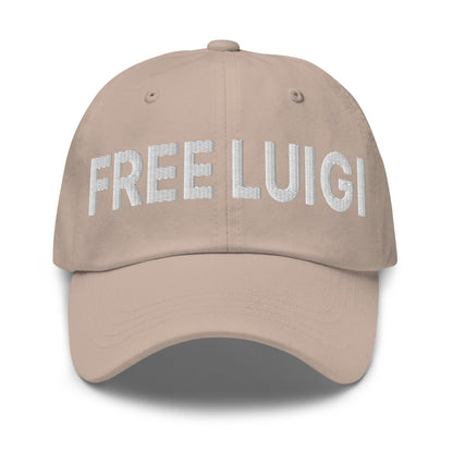 Free Luigi Mangione Embroidered Dad Hat Stone