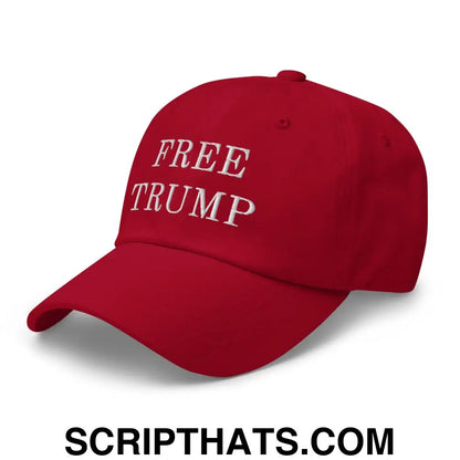 Free Trump MAGA Dad Hat Cranberry