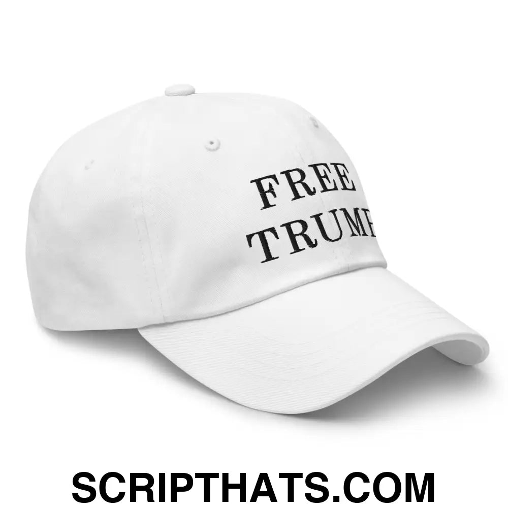 Free Trump MAGA Dad Hat White