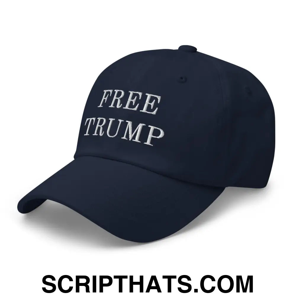 Free Trump MAGA Dad Hat Navy