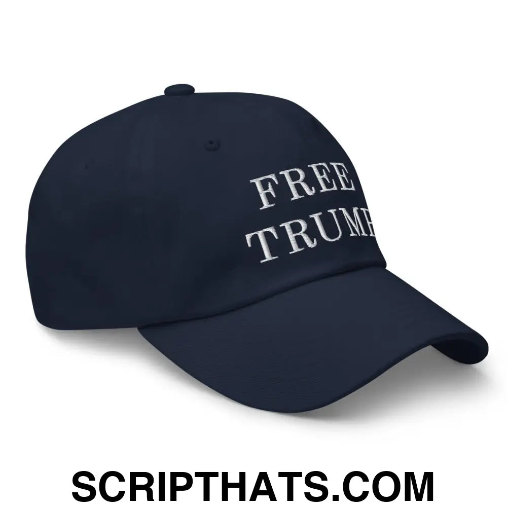 Free Trump MAGA Dad Hat Navy