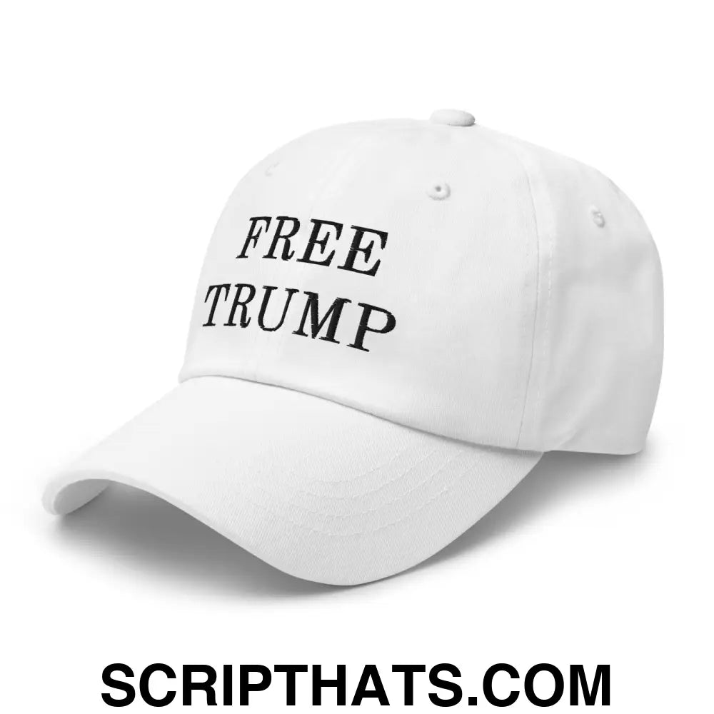 Free Trump MAGA Dad Hat White