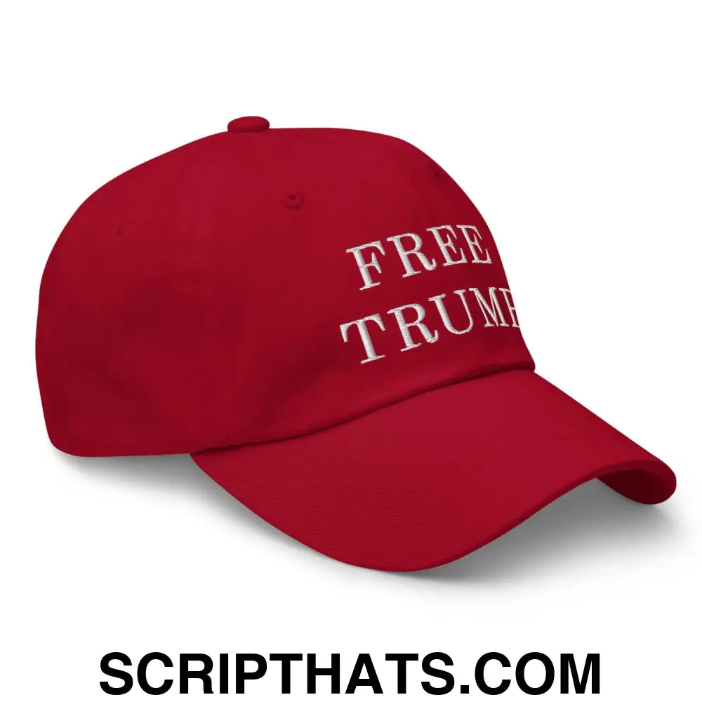 Free Trump MAGA Dad Hat Cranberry