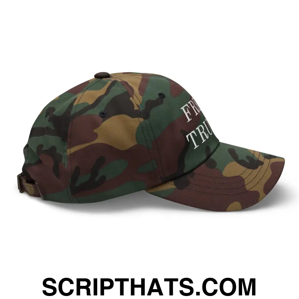 Free Trump MAGA Dad Hat Green Camo