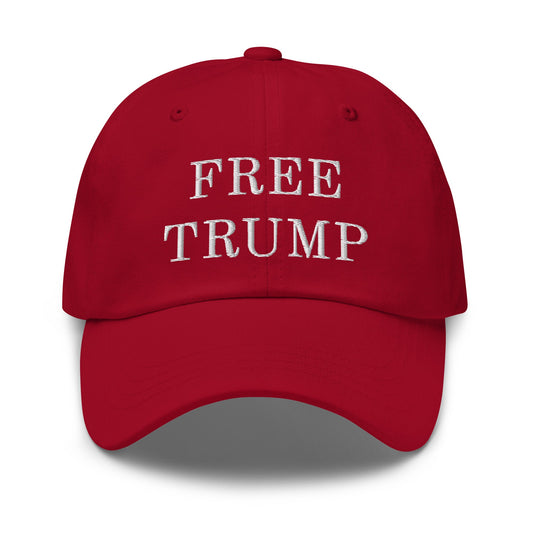 Free Trump MAGA Dad Hat Cranberry