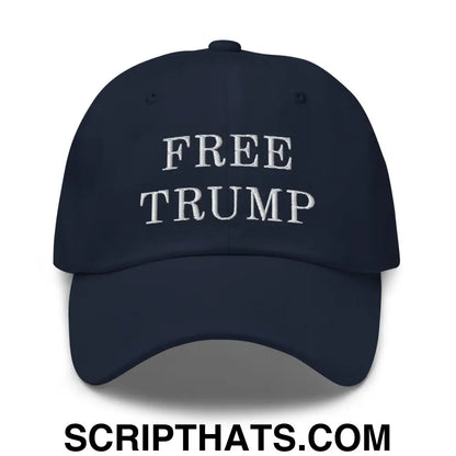 Free Trump MAGA Dad Hat Navy