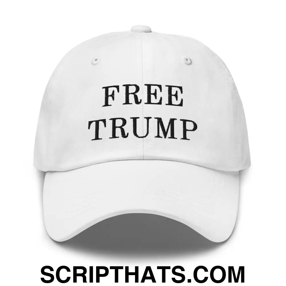 Free Trump MAGA Dad Hat White