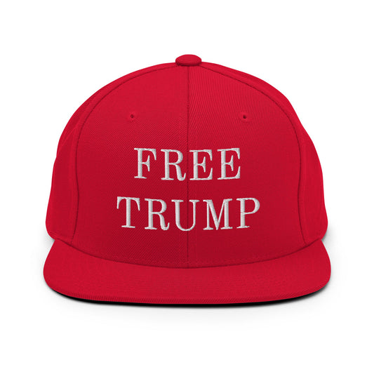 Free Trump MAGA Snapback Hat Red