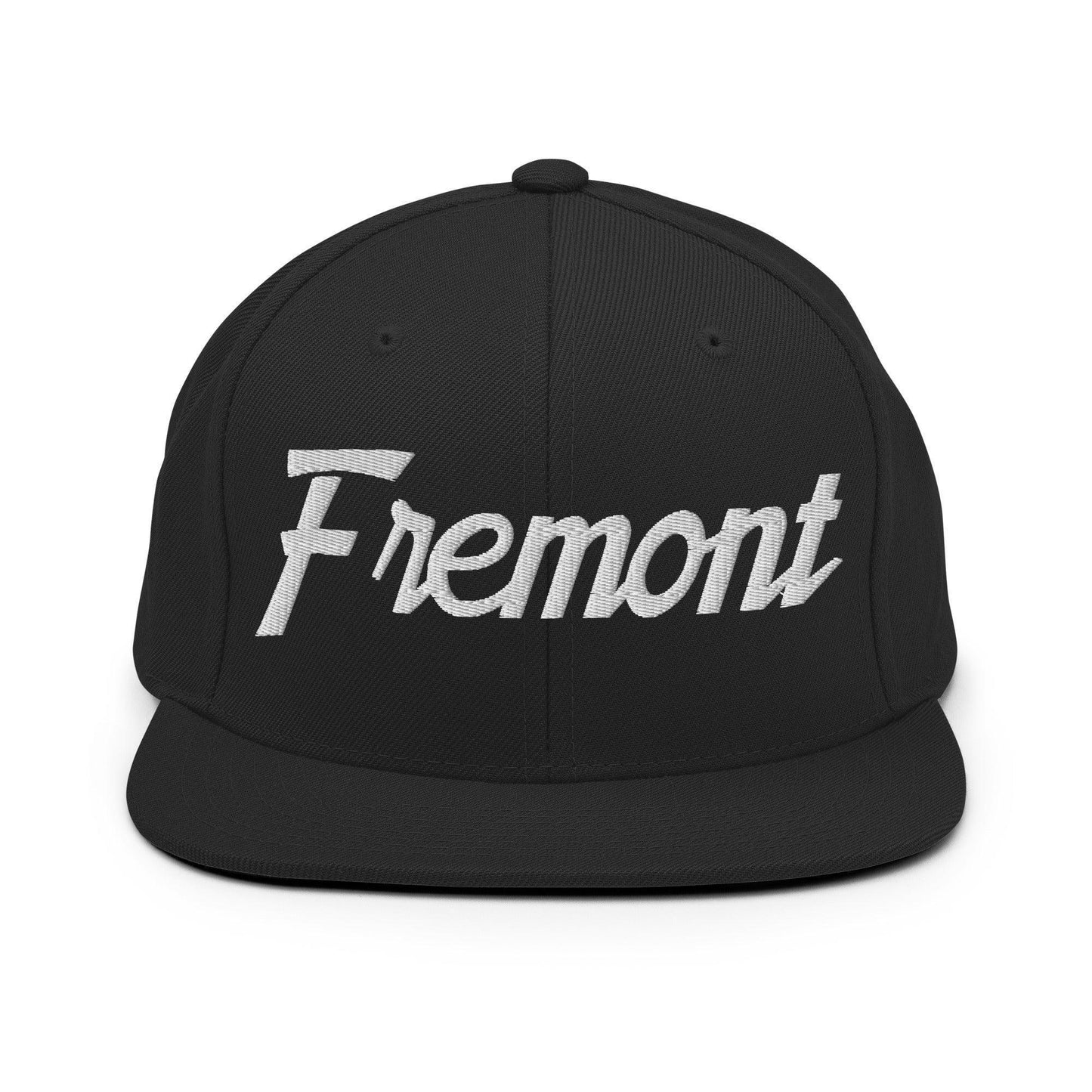 Fremont Script Snapback Hat Black