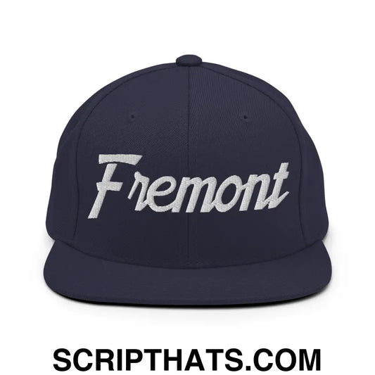 Fremont Script Snapback Hat Navy