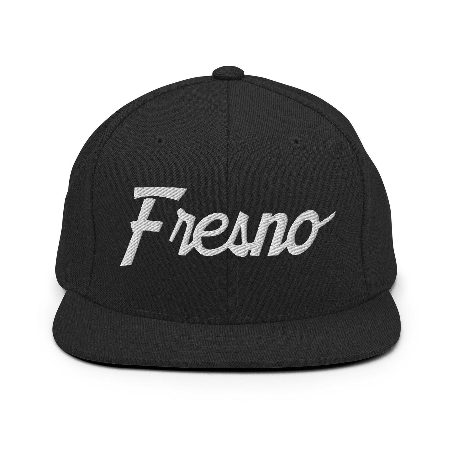 Fresno Script Snapback Hat Black