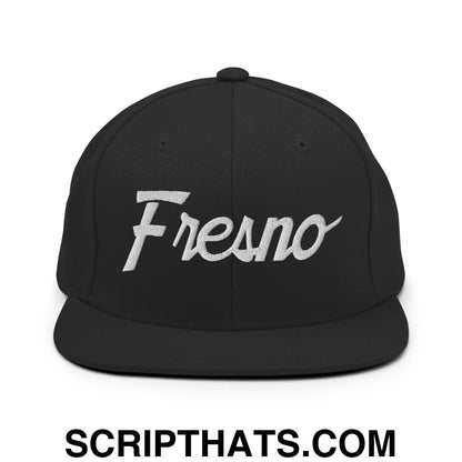 Fresno Script Snapback Hat Black