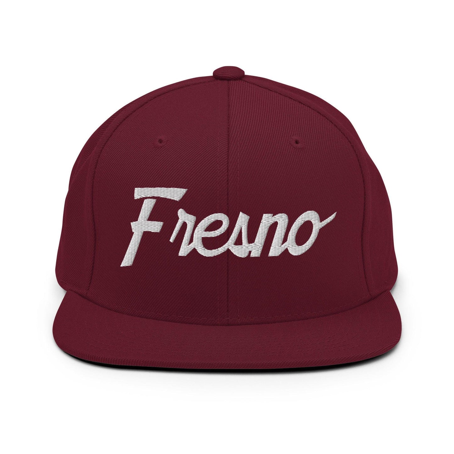 Fresno Script Snapback Hat Maroon