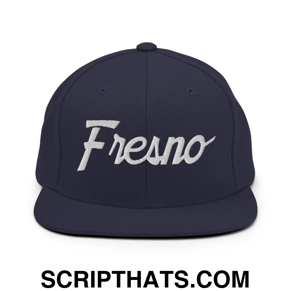 Fresno Script Snapback Hat Navy