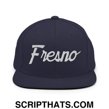 Fresno Script Snapback Hat Navy