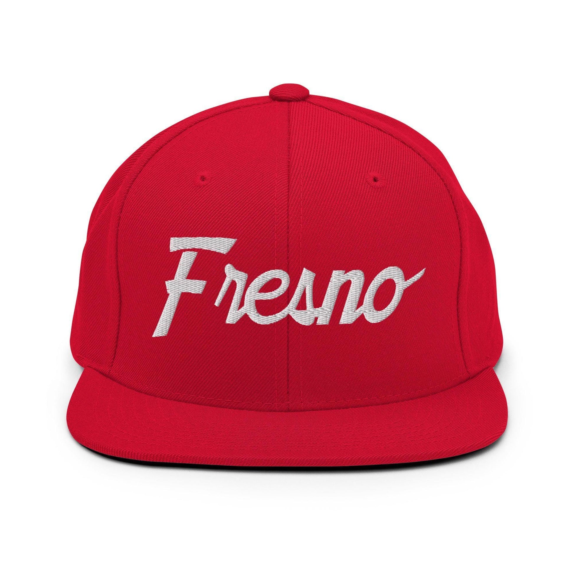 Fresno Script Snapback Hat Red