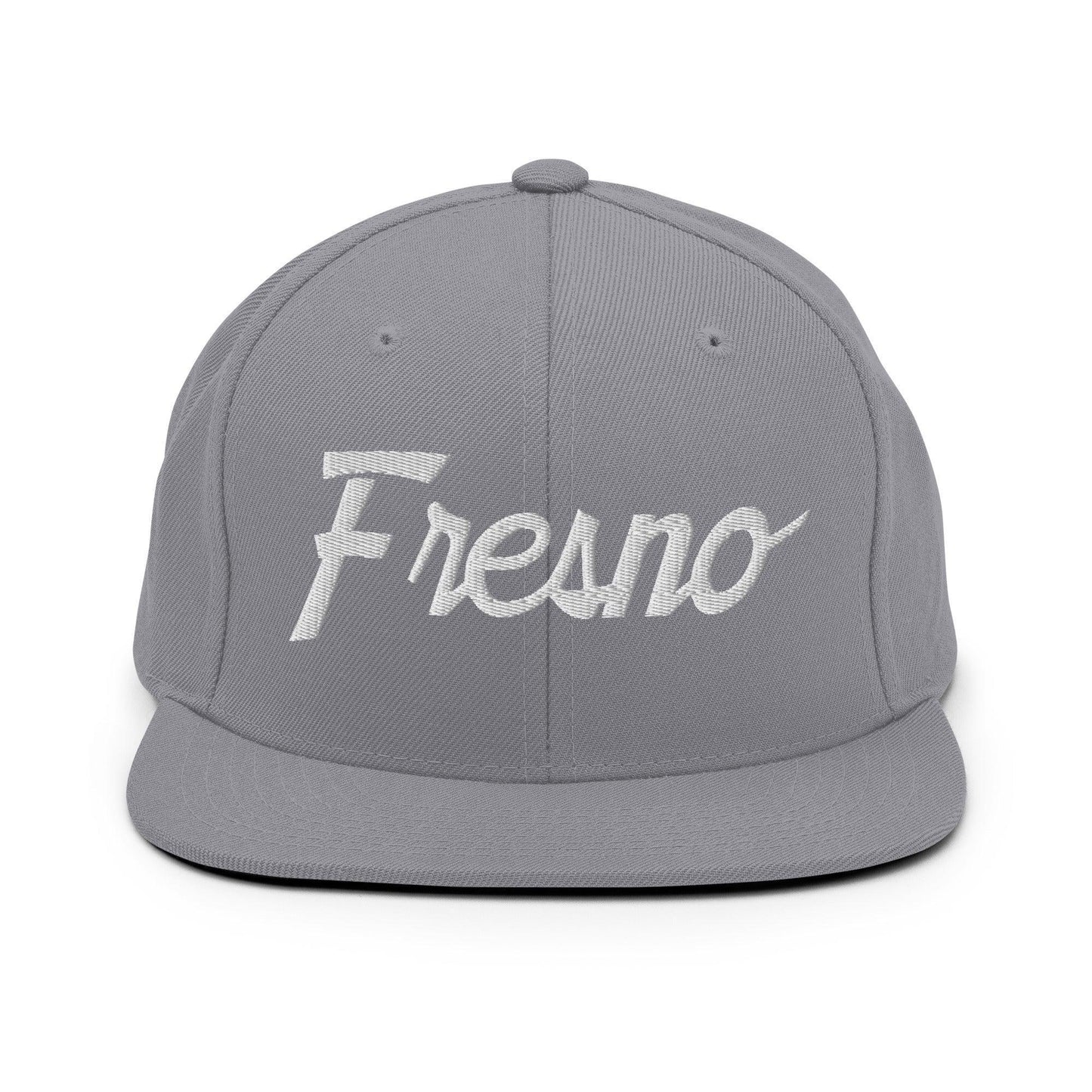Fresno Script Snapback Hat Silver