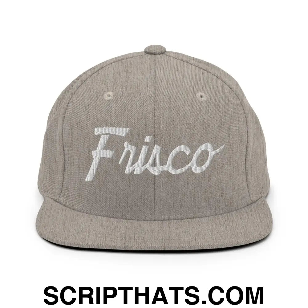 Frisco Script Snapback Hat Heather Grey