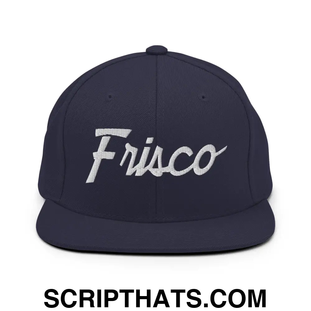 Frisco Script Snapback Hat Navy