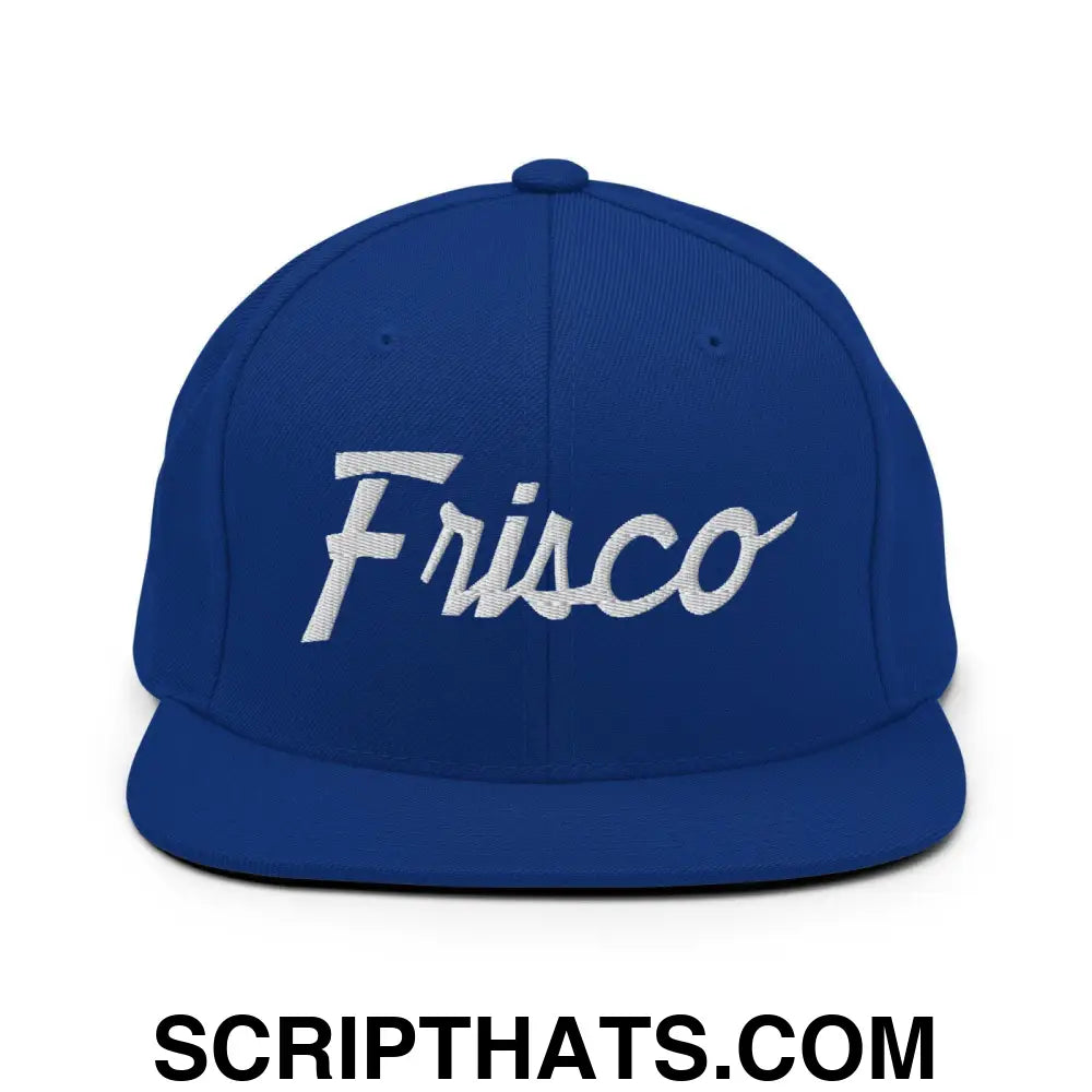 Frisco Script Snapback Hat Royal Blue