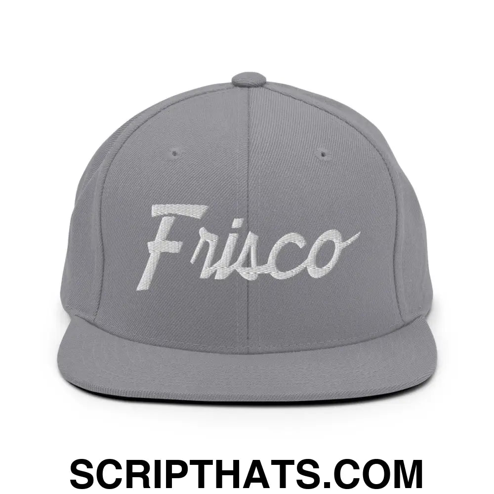 Frisco Script Snapback Hat Silver