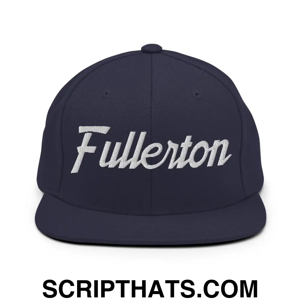 Fullerton Script Snapback Hat Navy