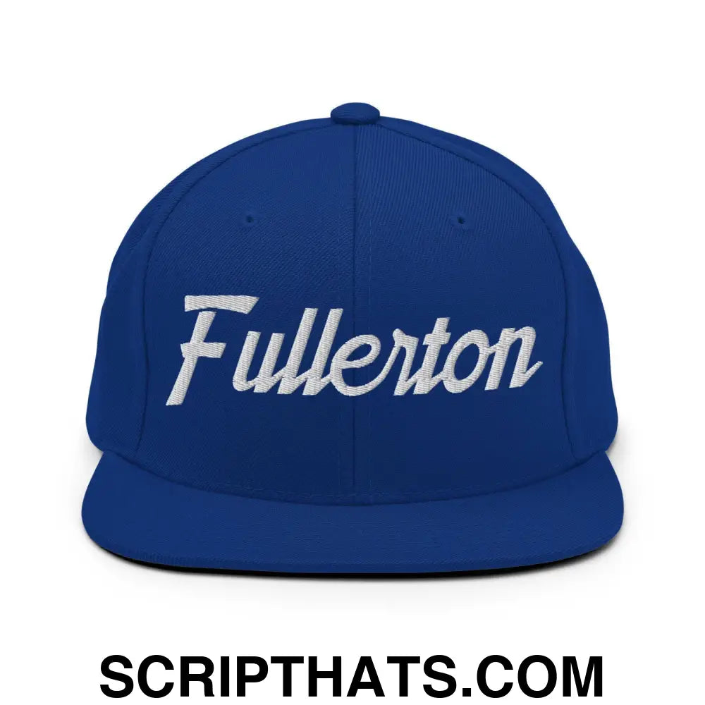 Fullerton Script Snapback Hat Royal Blue