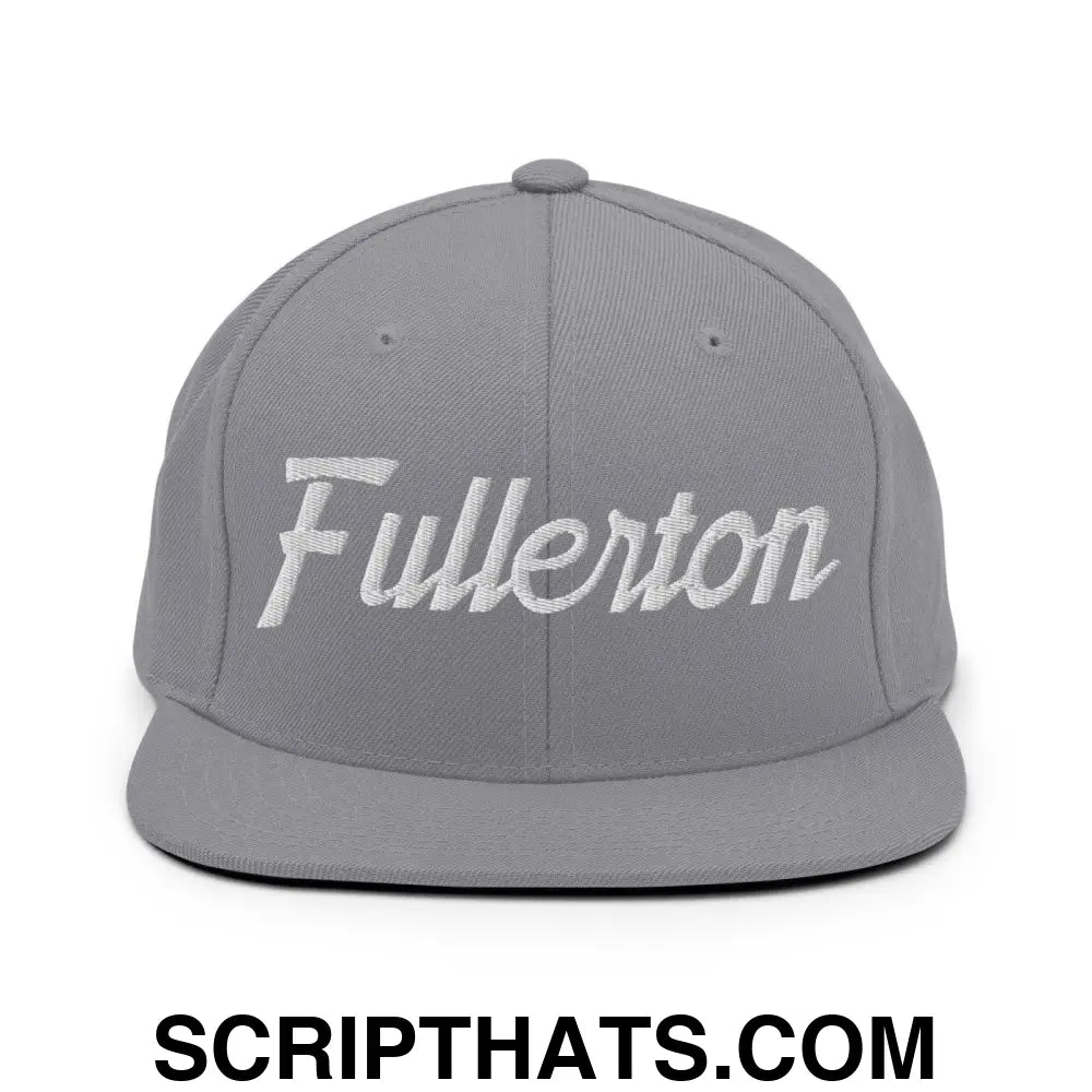 Fullerton Script Snapback Hat Silver