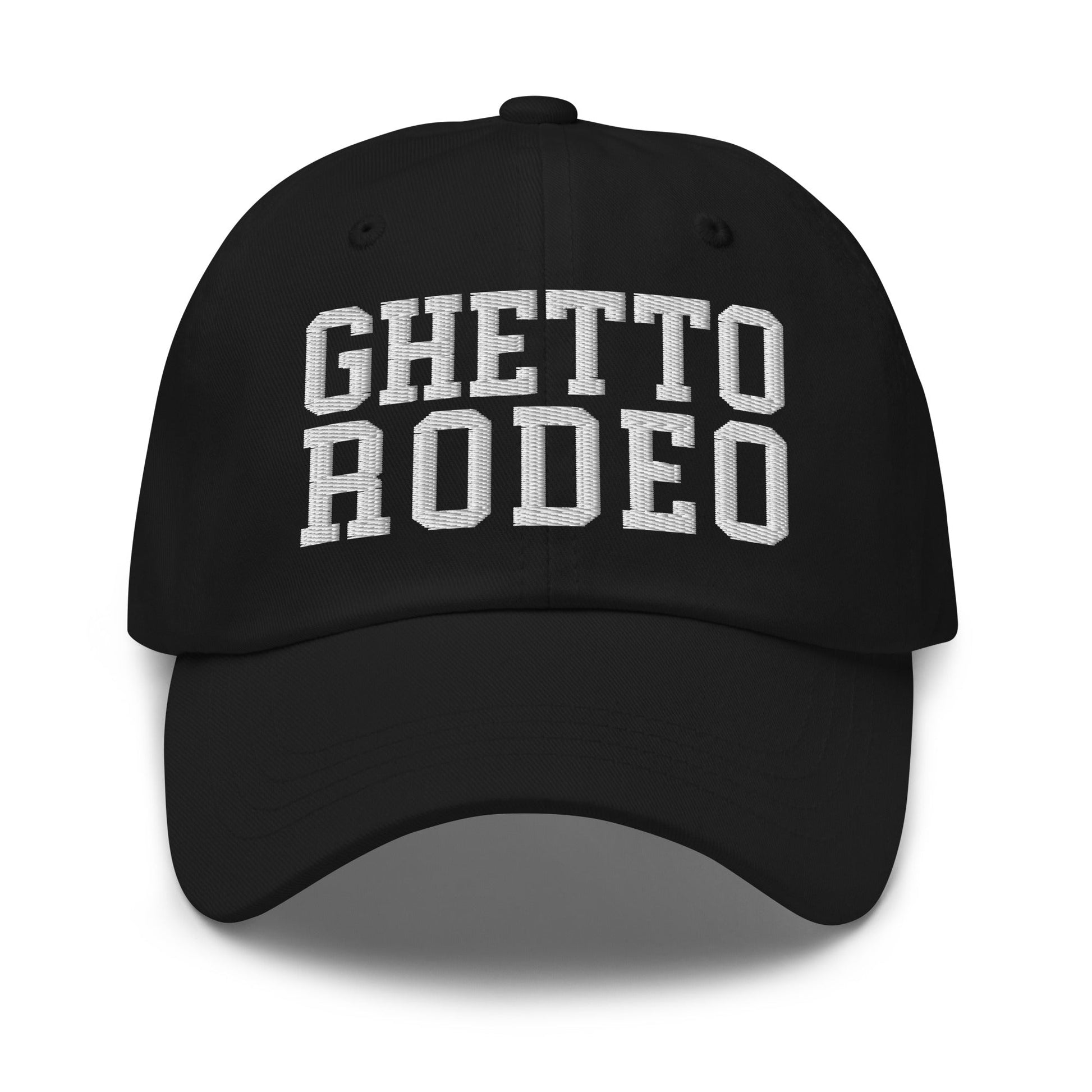 Ghetto Rodeo Varsity Letterman Block Dad Hat Black