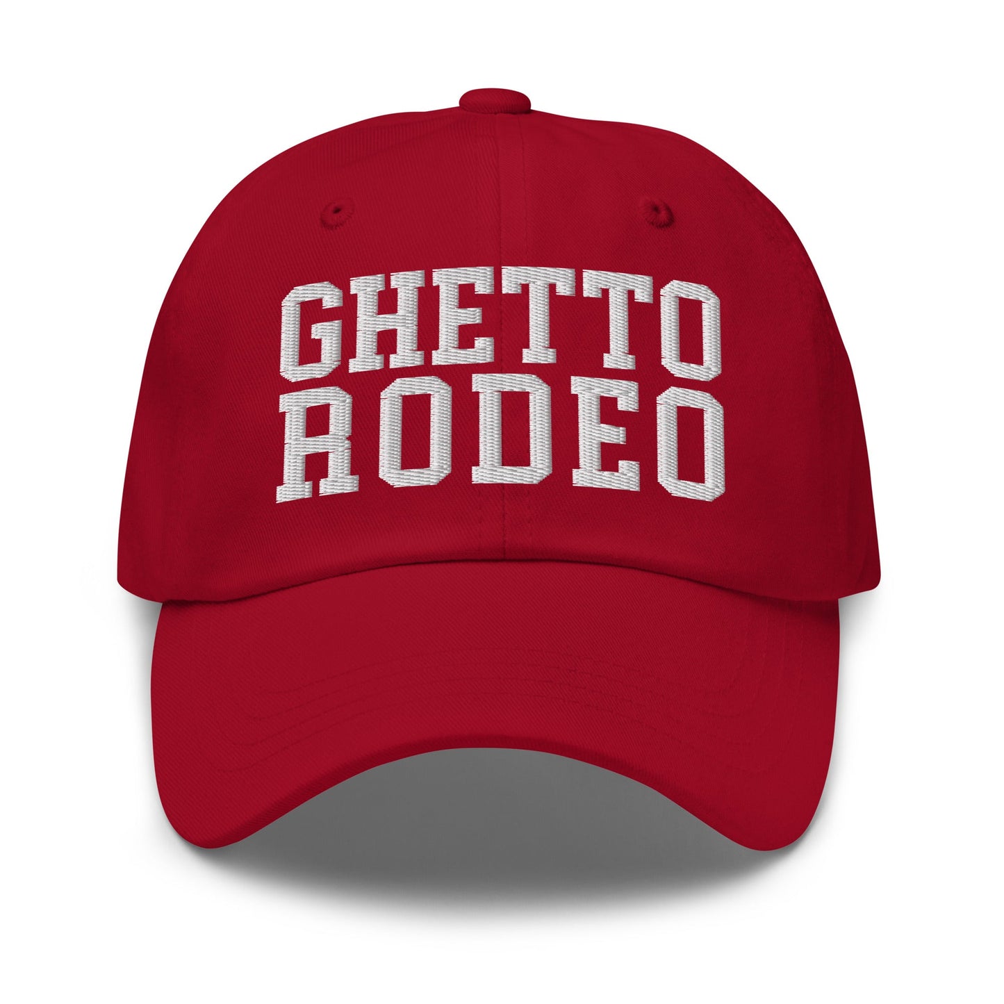 Ghetto Rodeo Varsity Letterman Block Dad Hat Cranberry