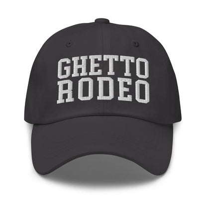 Ghetto Rodeo Varsity Letterman Block Dad Hat Dark Grey