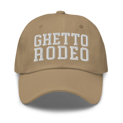 Ghetto Rodeo Varsity Letterman Block Dad Hat Khaki