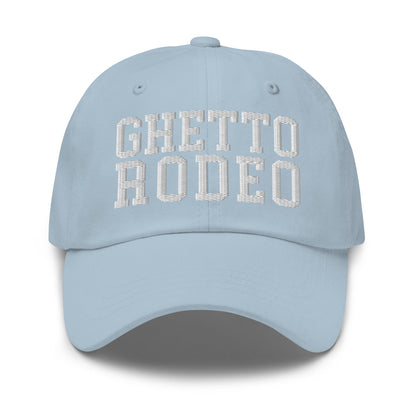 Ghetto Rodeo Varsity Letterman Block Dad Hat Light Blue