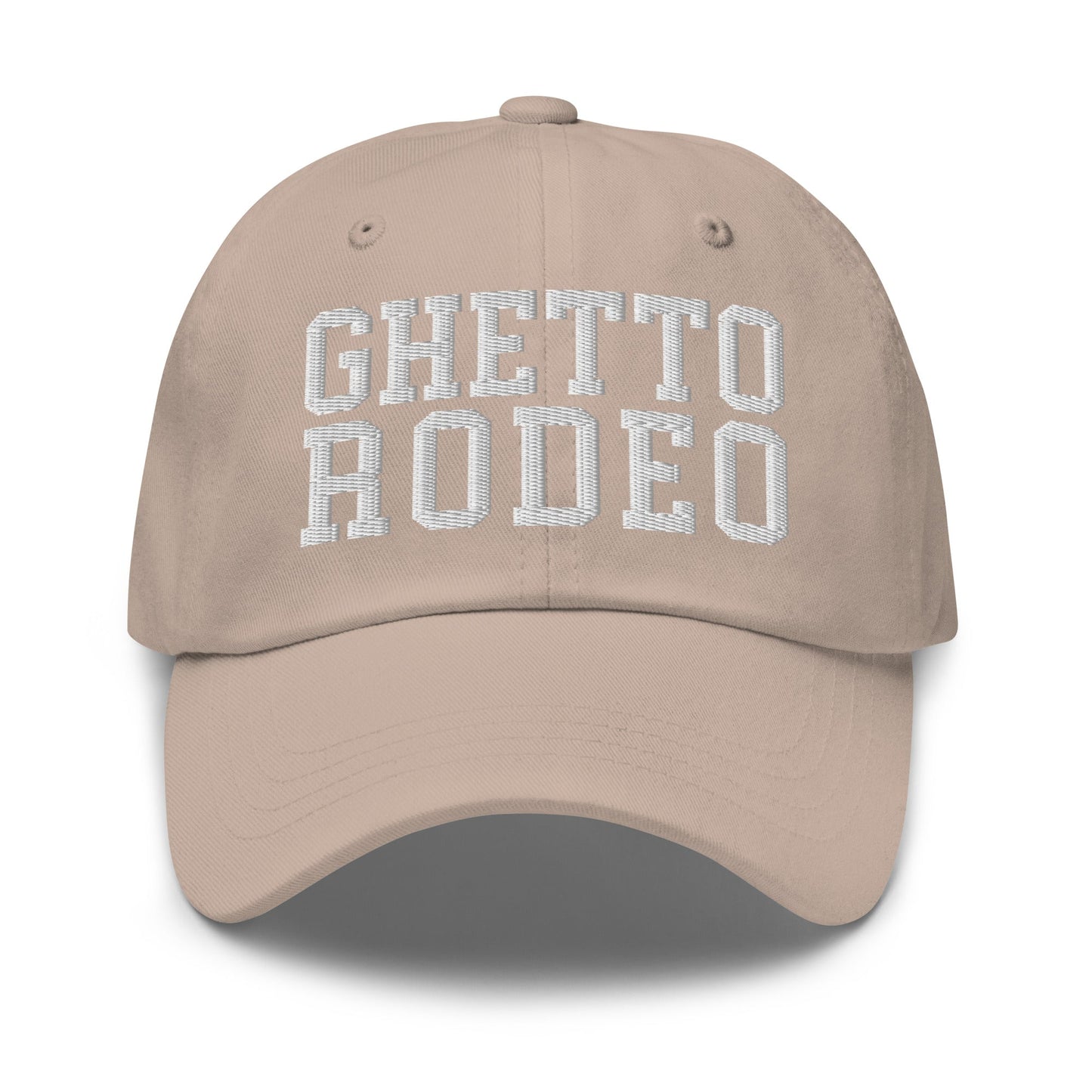 Ghetto Rodeo Varsity Letterman Block Dad Hat Stone