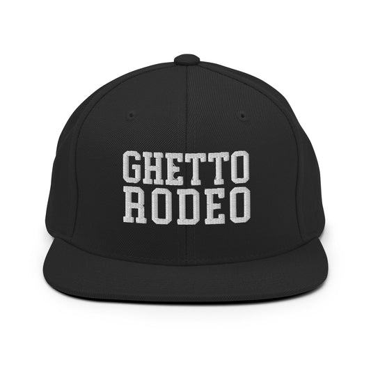 Ghetto Rodeo Varsity Letterman Block Snapback Hat Black