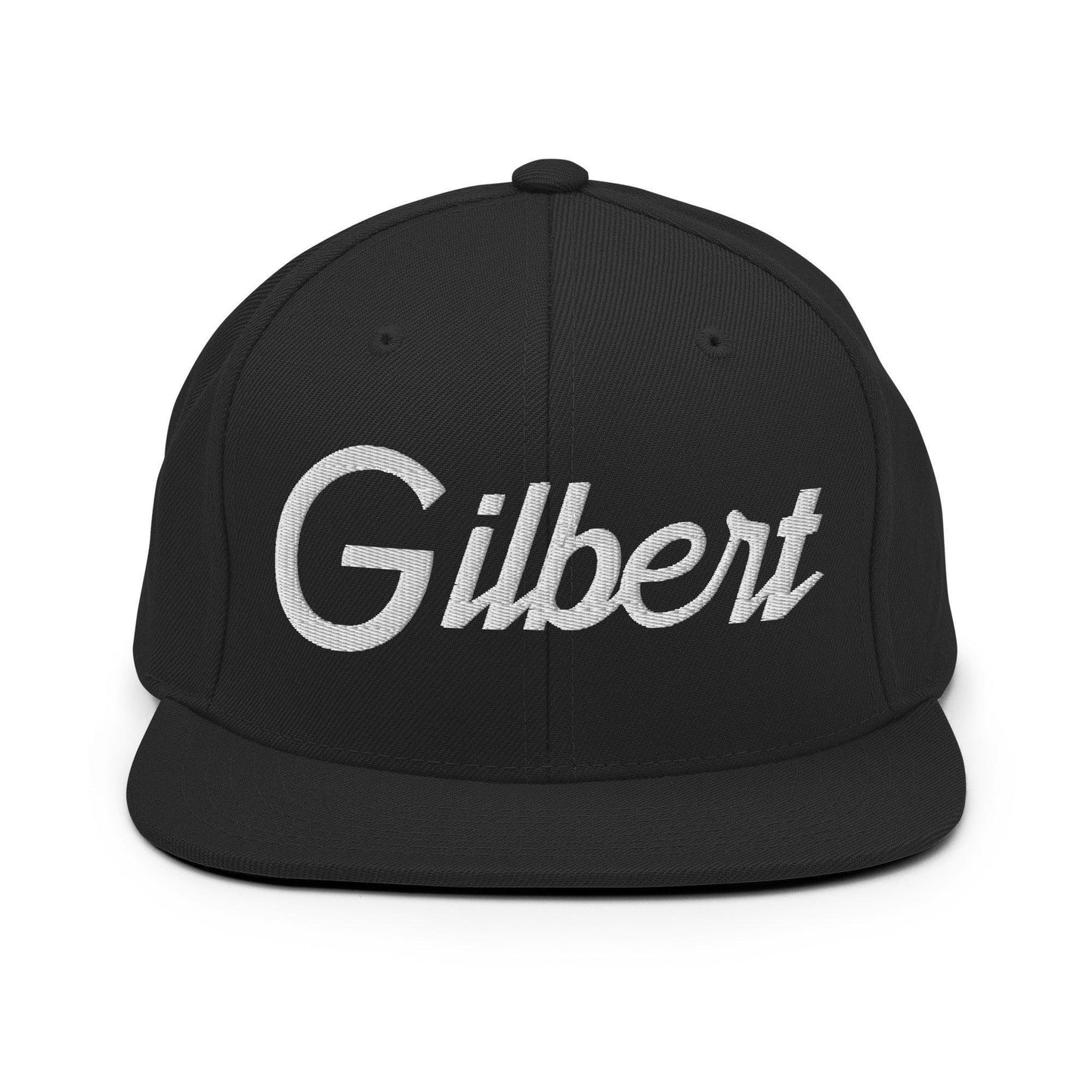 Gilbert Script Snapback Hat Black