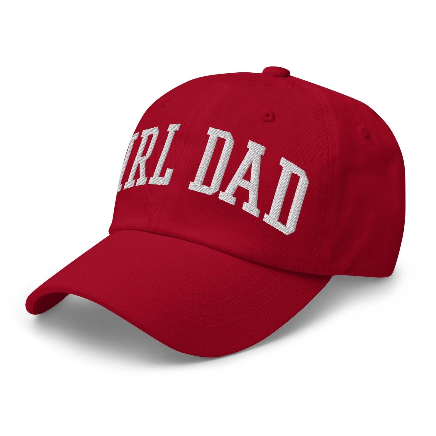 Girl Dad Varsity Letterman Embroidered Dad Hat Cranberry