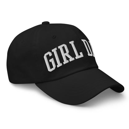 Girl Dad Varsity Letterman Embroidered Dad Hat Black