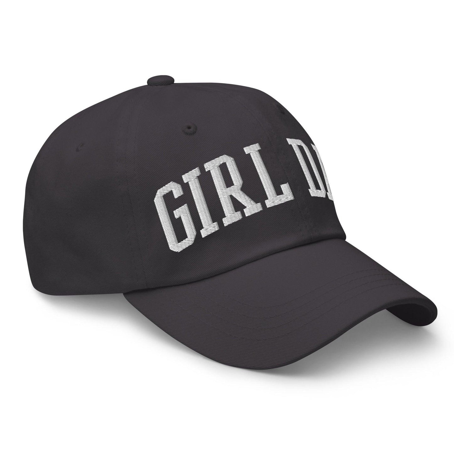 Girl Dad Varsity Letterman Embroidered Dad Hat Dark Grey