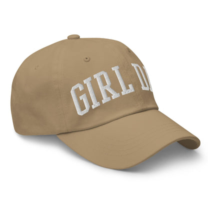 Girl Dad Varsity Letterman Embroidered Dad Hat Khaki