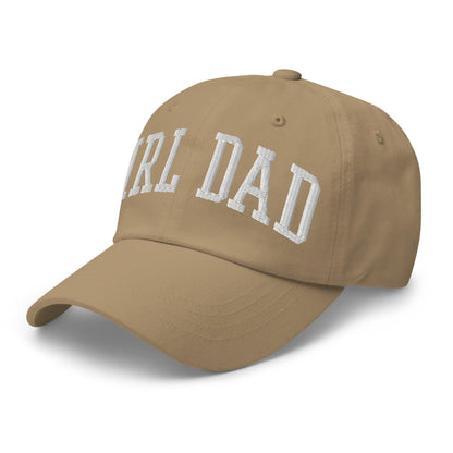 Girl Dad Varsity Letterman Embroidered Dad Hat Khaki