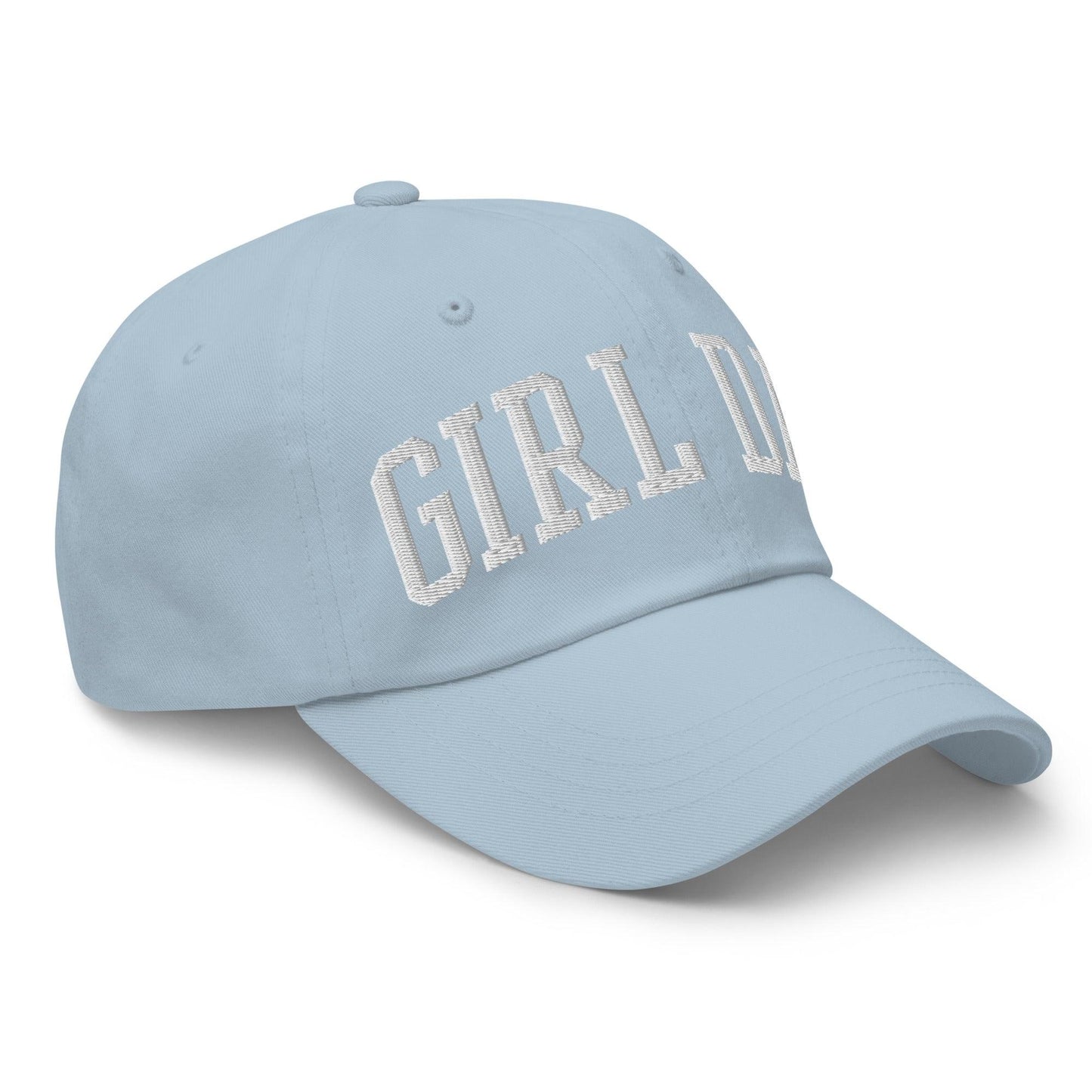 Girl Dad Varsity Letterman Embroidered Dad Hat Light Blue