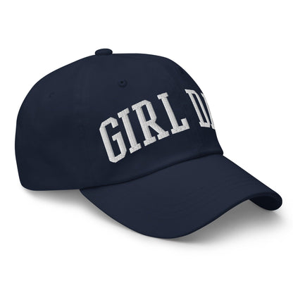 Girl Dad Varsity Letterman Embroidered Dad Hat Navy