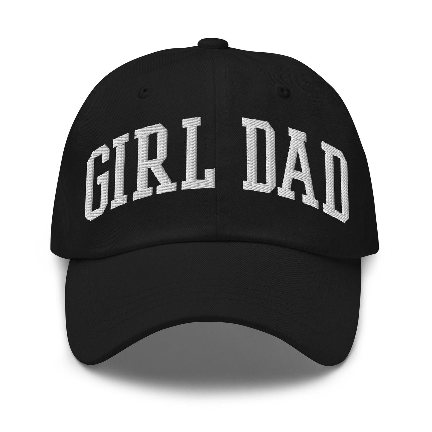 Girl Dad Varsity Letterman Embroidered Dad Hat Black